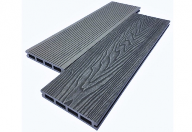 Террасная доска дпк TimberTex Style серая 3D