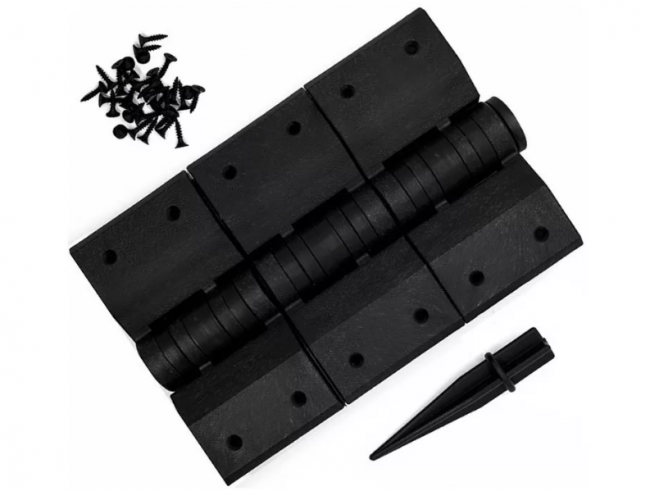 Угловой элемент поворотный, пластик. 300х30мм.Черный цвет