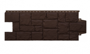 Фасадная панель Grand Line Крупный камень стандарт Коричневый