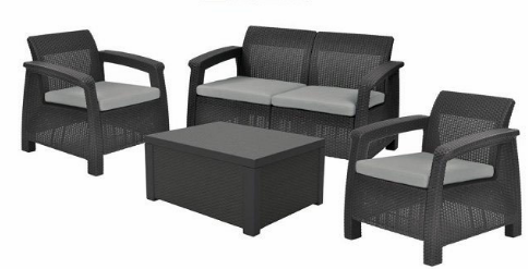 Комплект Corfu box set со столиком-ящиком для подушек (Европа)